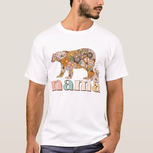 T-shirt Ours Floral Mama (Devant)