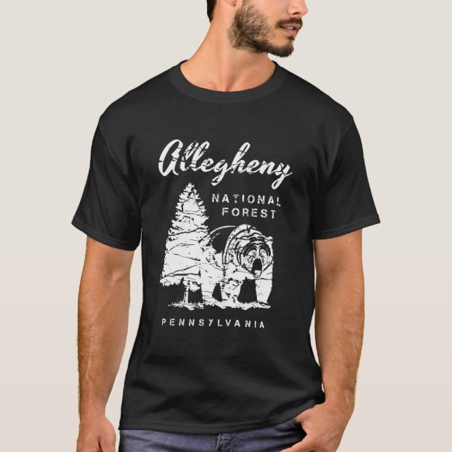 T-shirt Ours forestier national d'Allegheny Pennsylvanie V (Devant)