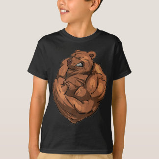 T-shirt Ours fort avec les muscles, Gym