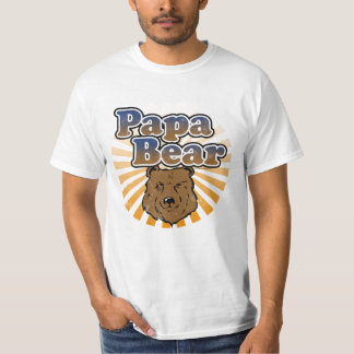 T-shirt Ours frais de papa, brun/bleu/cadeau papa d'or