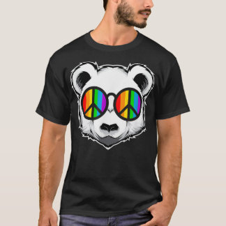 T-shirt Ours gay portant le drapeau de la Rainbow Pride LG