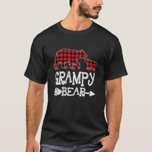 T-shirt Ours Grampy Pajama de Noël Buffle Rouge Plaid