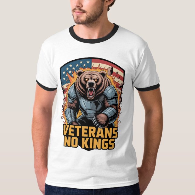 T-shirt Ours graphique Veterans No Kings (Devant)