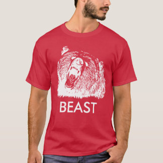 T-shirt Ours gris d'hurlement de bête