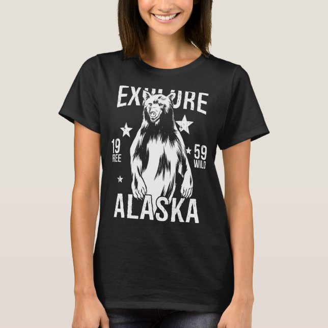 T-shirt Ours grizzli de l'Alaska (Devant)