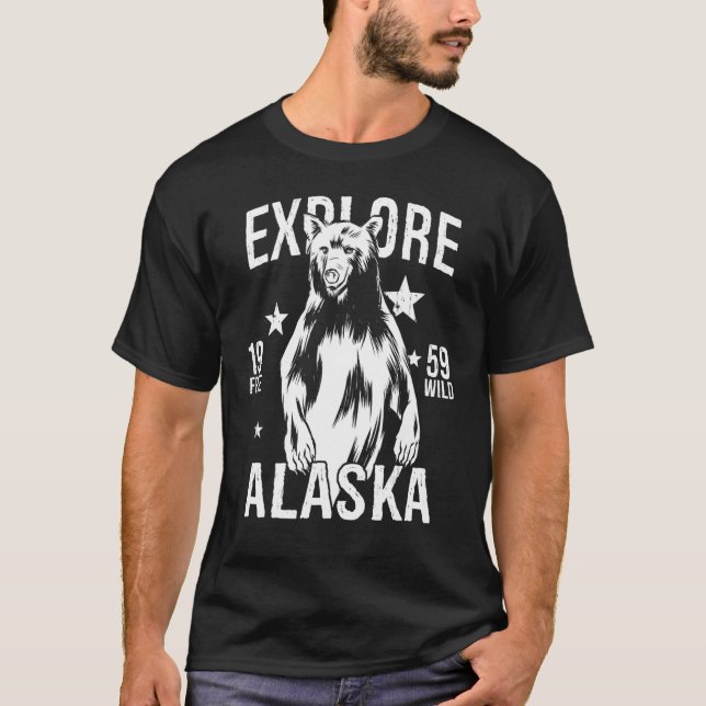 T-shirt Ours grizzli de l'Alaska (Devant)