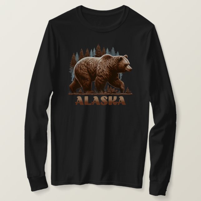T-shirt Ours grizzli de l'Alaska (Design devant)