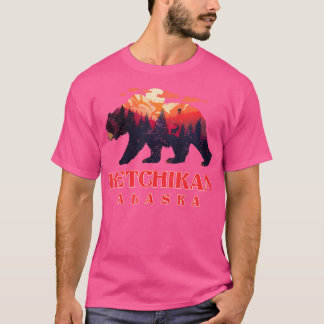 T-shirt Ours grizzli de montagne vintage Ketchikan Alaska