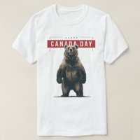 Ours Grizzly Debout Bonne Fête du Canada