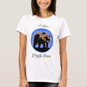T-shirt Ours Grizzly en Hiver - Art Original de la Faune