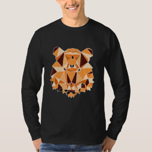 T-shirt Ours Grizzly Faune Minimalisme Art basse Poly