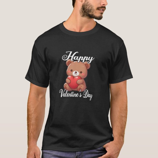 T-shirt Ours Heureuse Sainte-Valentin (Devant)