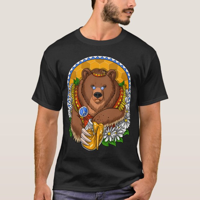 T-shirt Ours Hippie (Devant)
