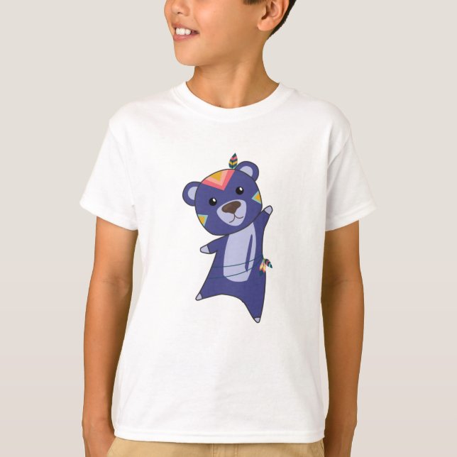 T-shirt Ours Indien Ours Fashing Teddy Feather (Devant)