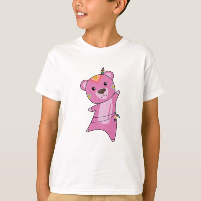 T-shirt Ours Indien Ours Fashing Teddy Feather (Devant)