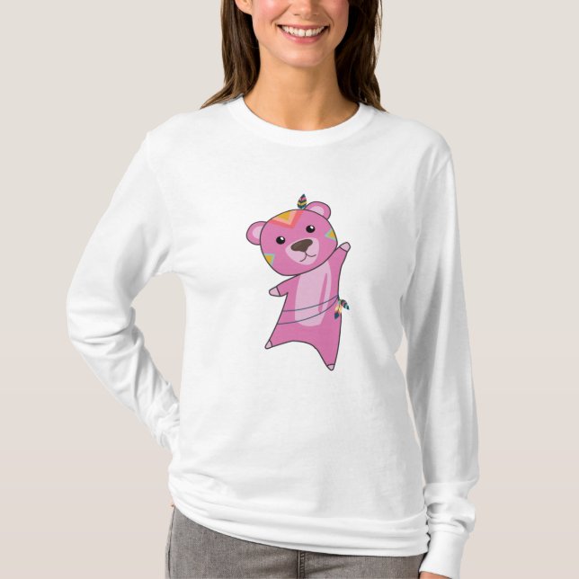 T-shirt Ours Indien Ours Fashing Teddy Feather (Devant)