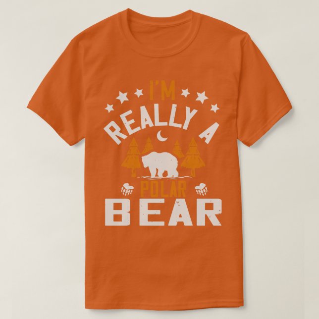 T-shirt Ours Je Suis Vraiment Un Ours Polaire (Design devant)