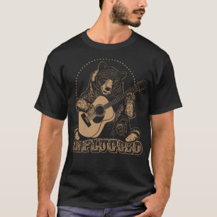 T-shirt Ours jouant de la guitare acoustique