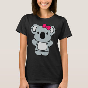 T-shirt Ours Koala Avec Bow mignonne Animal Adulte Filles