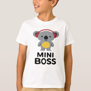 T-shirt Ours Koala gris avec casque - Mini Boss
