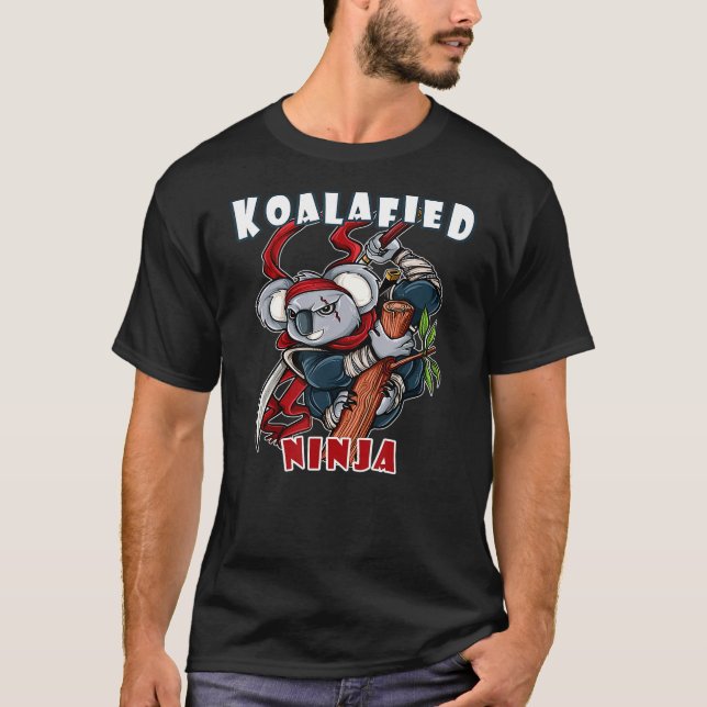 T-shirt Ours Koalafied Ninja Samurai Katana (Devant)