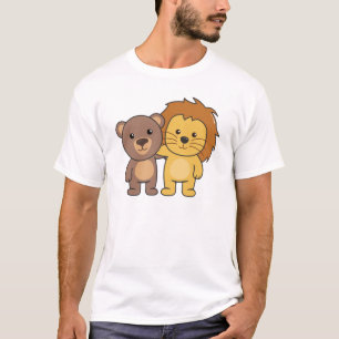 T-shirt Ours Lion Zoo Animaux mignons Enfants