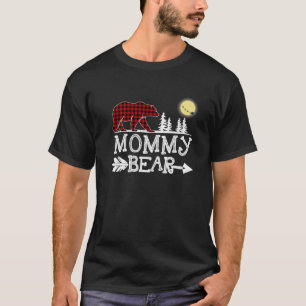 T-shirt Ours maman Pajama de Noël Buffle Rouge Plaid