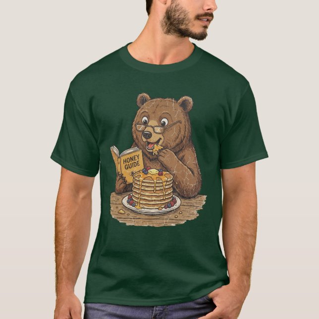 T-shirt Ours Mangeant des Crêpes Guide du Miel (Devant)