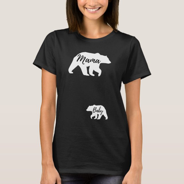 T-shirt Ours Mère Bébé Grossesse Faire-part Maternit (Devant)