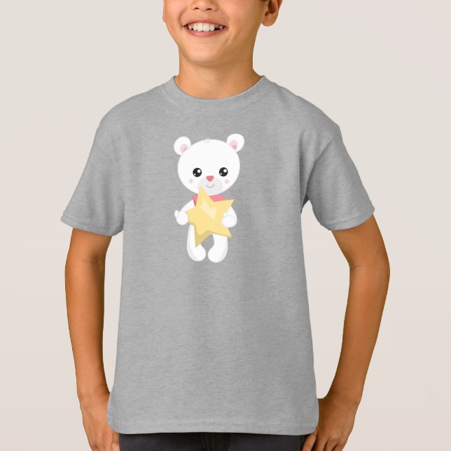 T-shirt Ours mignon, Ours blanc, Ours en peluche, Ours de  (Devant)