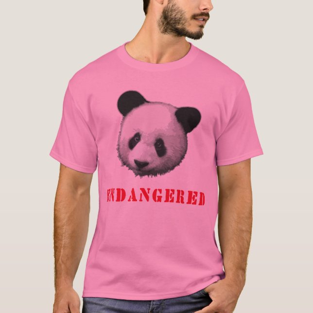 T-shirt Ours mis en danger grand par panda (Devant)