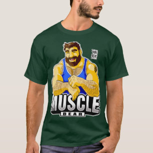T-SHIRT OURS MUSCLE BLEU OUTFI