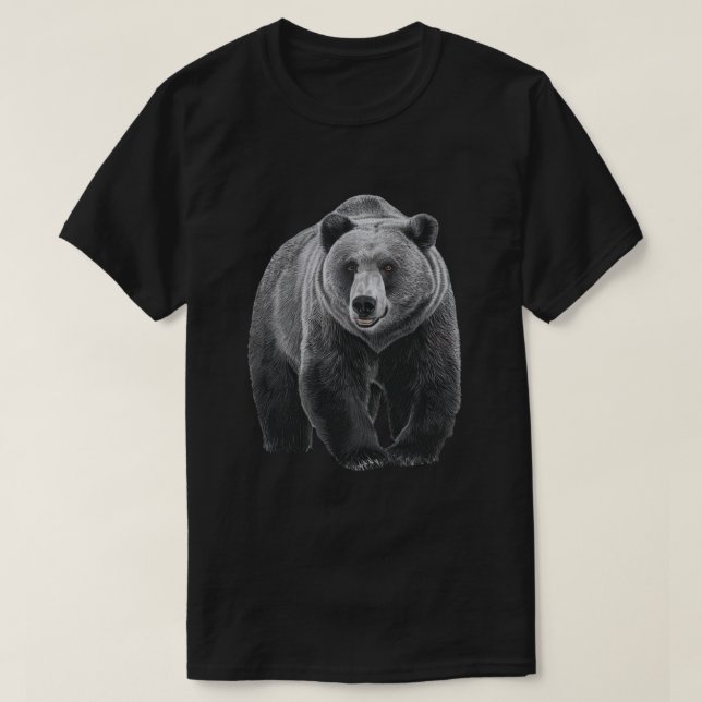 T-shirt Ours noir (Design devant)