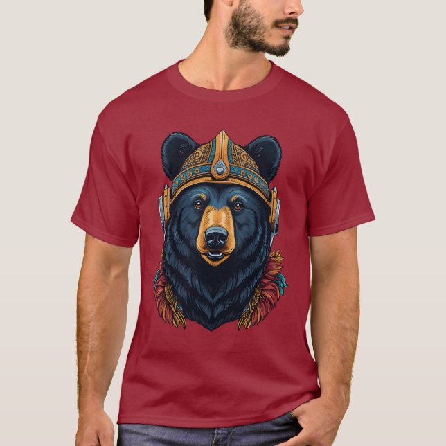 T-shirt Ours noir (Devant)
