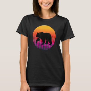 T-shirt Ours noir cool Ours polaire Silhouette Animal à Su