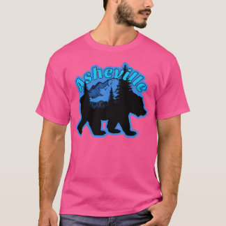 T-shirt Ours noir de la montagne Asheville