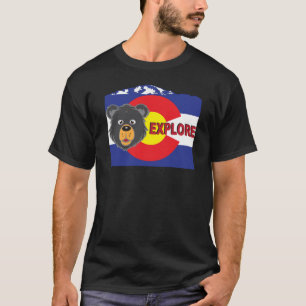 T-shirt Ours Noir du Colorado