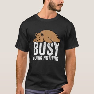 T-shirt Ours Occupé Ne Faisant Rien De Lazy Garçons Filles