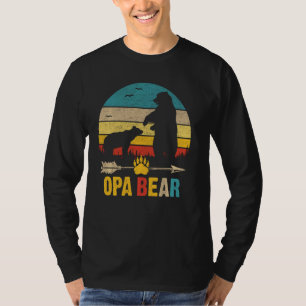 T-shirt Ours Opa Retro Correspondant Famille Mignonne Ours