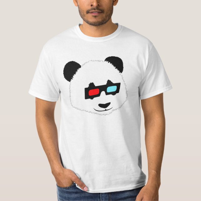 T-shirt Ours panda avec les verres 3D (Devant)