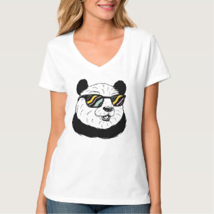 T-shirt Ours Panda avec Lunettes de Soleil