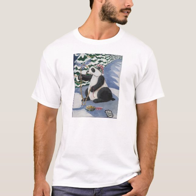 T-shirt Ours panda de Noël par Toni Donelow Stewart (Devant)