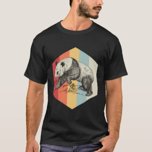 T-shirt Ours Panda Retro