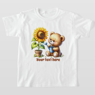 T-shirt Ours personnalisable pour filles mignonnes