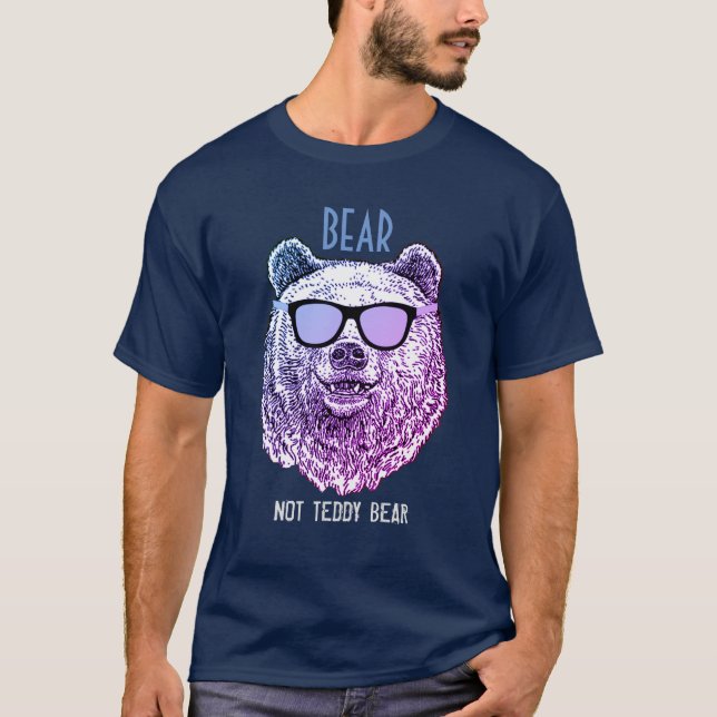 T-shirt OURS Personnalisé PAS TEDDDY OURS Cadeau pour homm (Devant)