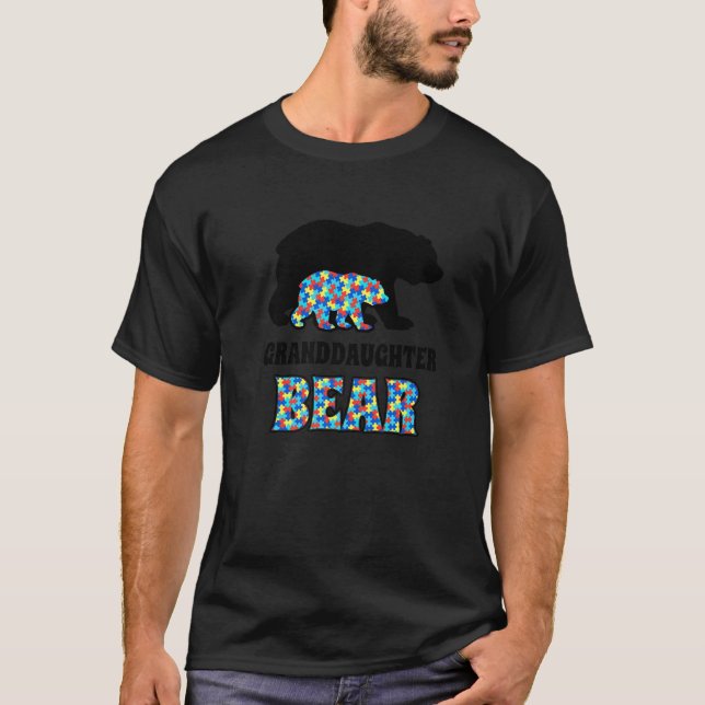 T-shirt Ours Petite-Fille Sensibilisation à l'Autisme (Devant)