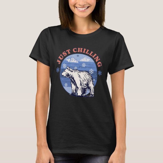 T-shirt Ours polaire à neige fraîche (Devant)