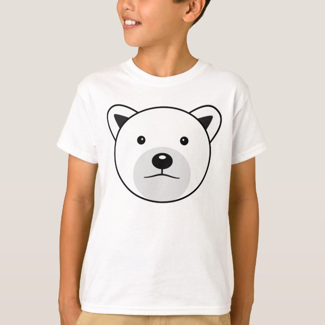 T-shirt Ours polaire caricature mignon (Devant)