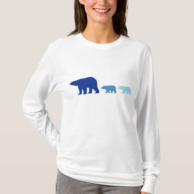 T-shirt "Ours Polaire" Dames Un Manche Longue (Devant)
