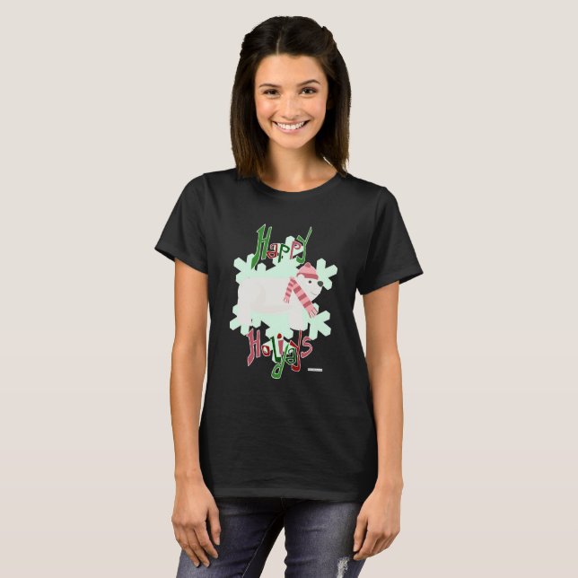 T-shirt Ours polaire de vacances (Devant entier)
